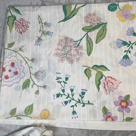 Vintage Barbara Brody For Martex Sheet Set Twin Size Bright Floral Flower Power - Picture 6 of 13